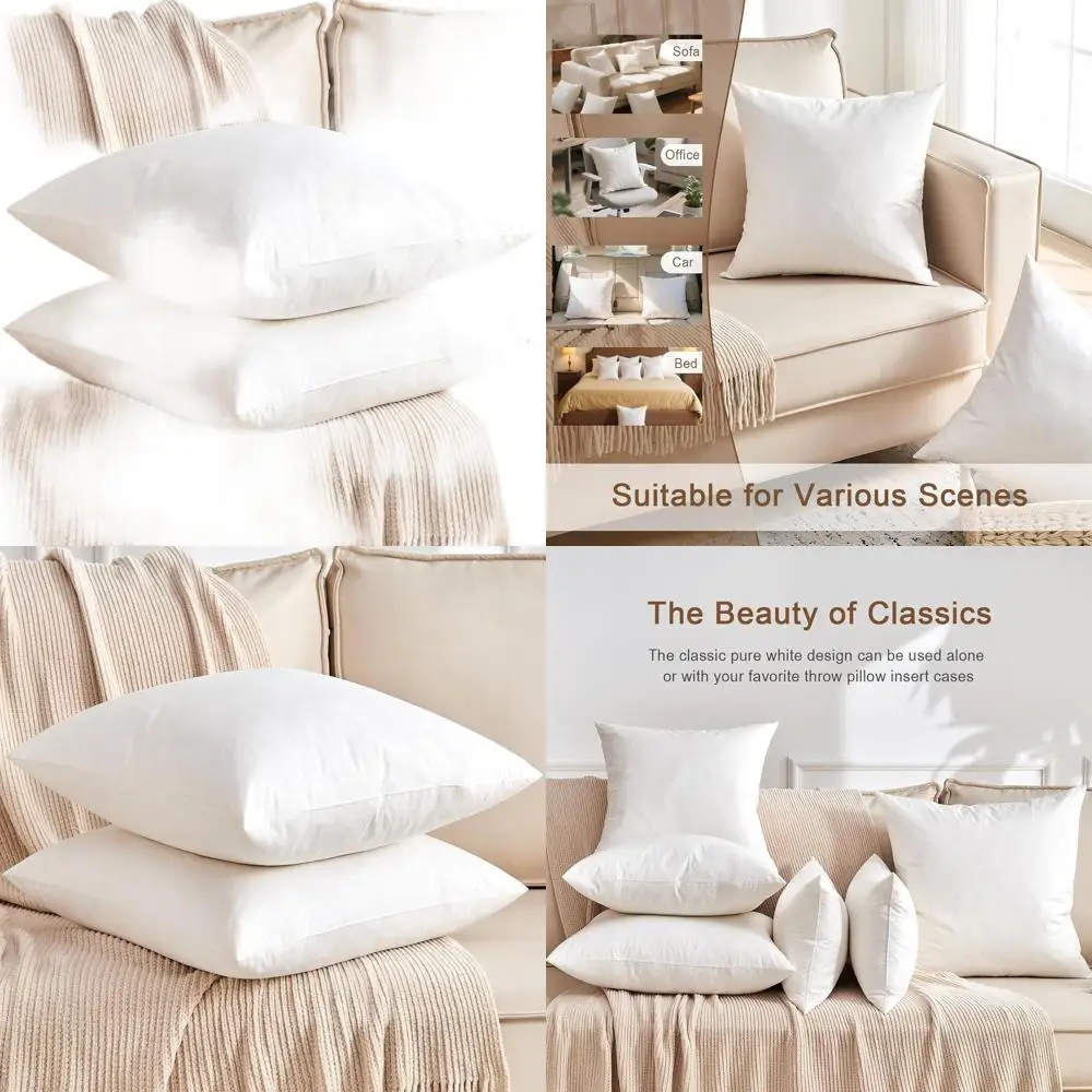 

Пара 28-кратных вставок для подушек евро: 100% хлопок, заполненный перьями и пеной с эффектом памяти.