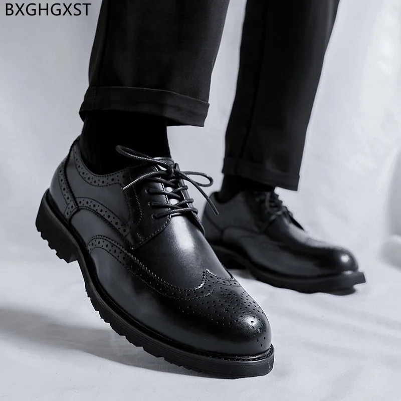 

Мужские классические кожаные туфли Brogues, роскошная дизайнерская обувь, мужские высококачественные повседневные деловые туфли, мужская обувь