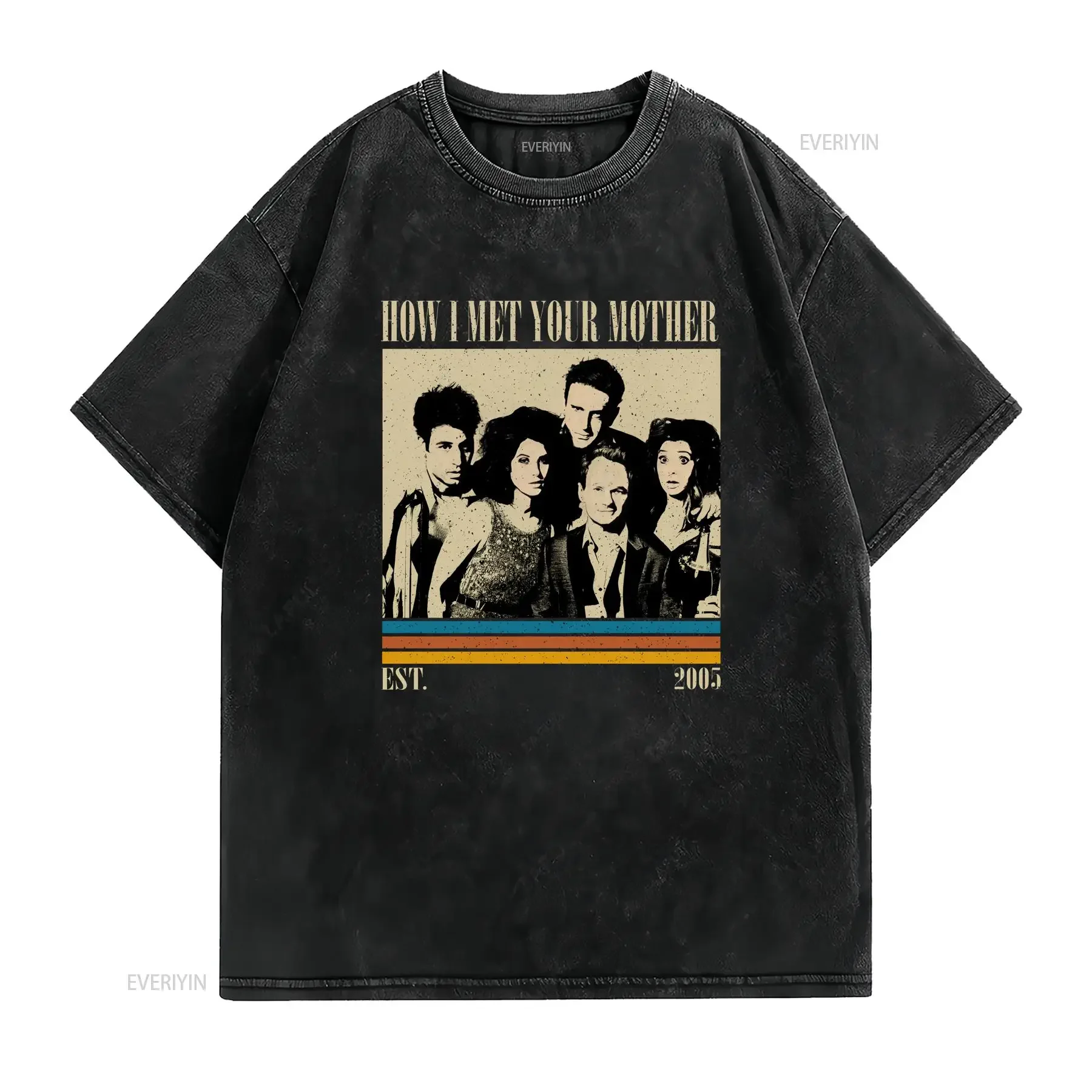 How I Met Your Mother T Shirt Tv Series Movie Vintage Retro Classic s for him vintage Washed Versatile Top For Everyday Wear
