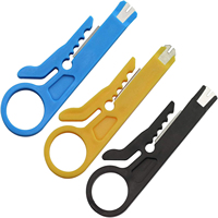 Efficient, Lightweight, Portable Small Blue/Yellow/Black Wire Crimping and Stripping Tool Set for UTP STP Network Cable with Qui