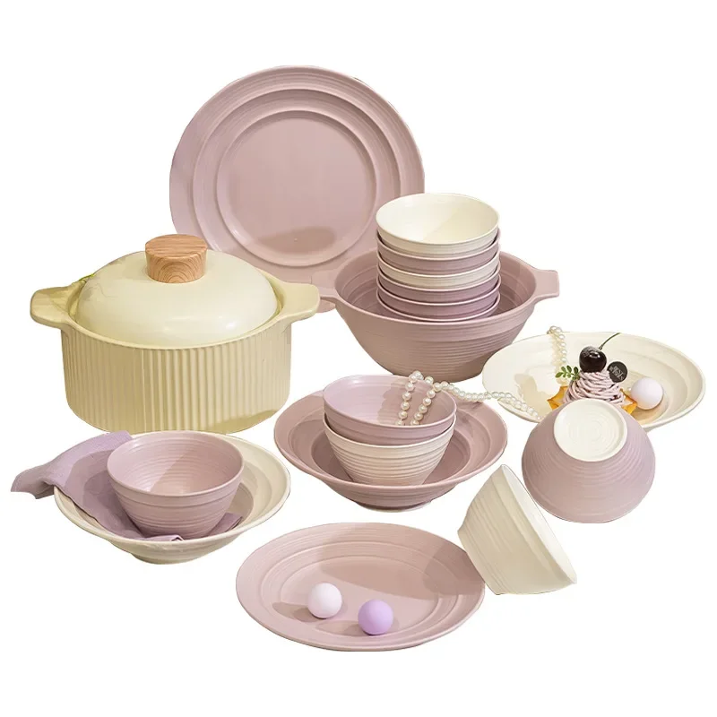 Dishes, cutlery, household, plates, high-value breakfast plates, combination