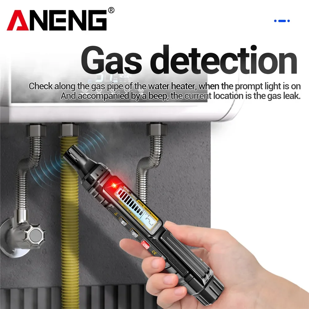 ANENG GN805 Combustible Gas Leak Detector 50~1000PPM Gas Sensitive Semiconductor Tester For Household Gas Pipeline Inspection
