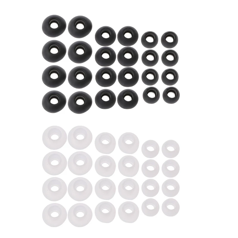 

12 Pairs(S/M/L) Soft Clear Silicone Replacement Eartips Earbuds Cushions Ear pads Covers For Earphone Headphone