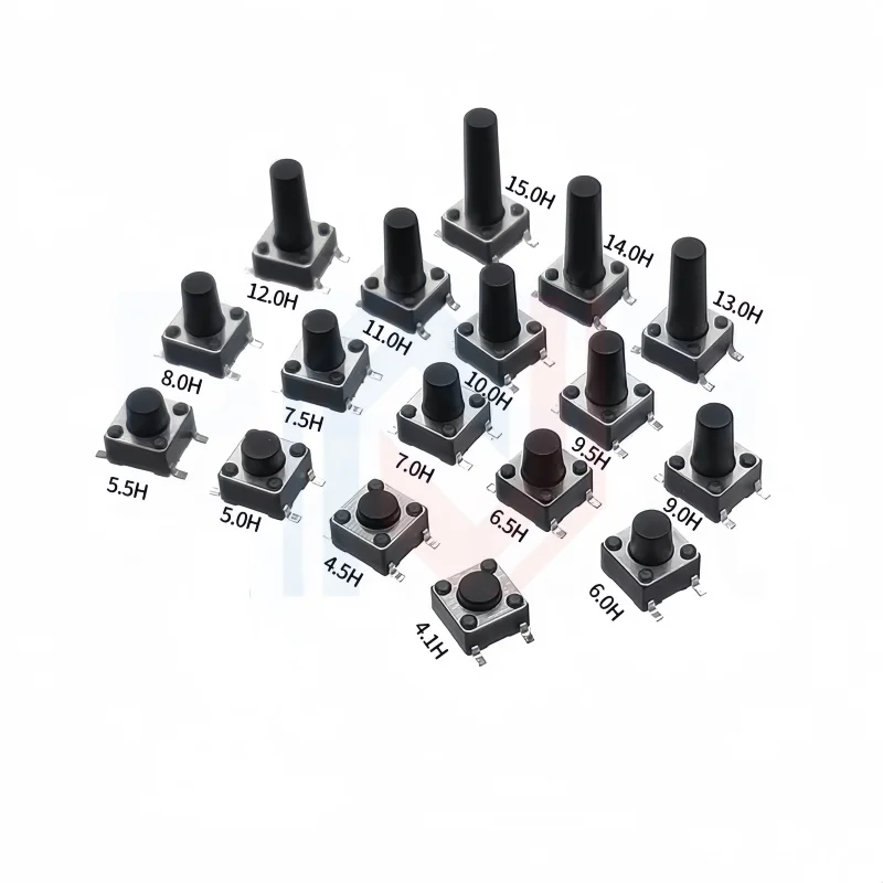 20/50PCS SMD Switch 6*6*4.3mm 5/6/7/8/9/10/11/12/13/14/17 6X6 4Pin Tactile Tact Push Button Micro Switch Self-reset Switches