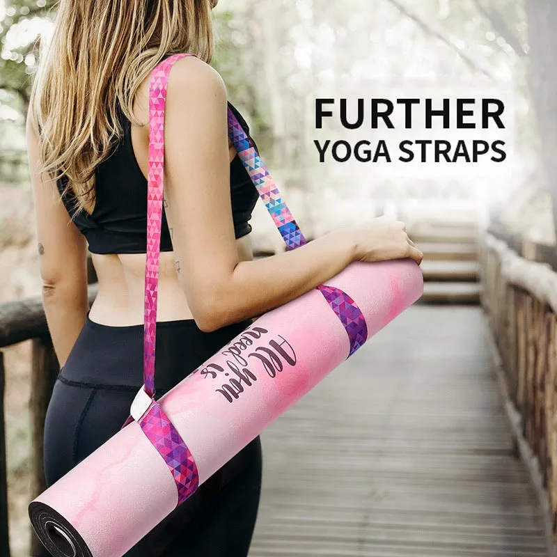 Portable Yoga Mat Strap Stretching Band Sports Stretch Strap Floor Mat Shoulder Storage Strap Fitness Gym Sports Elastic Band