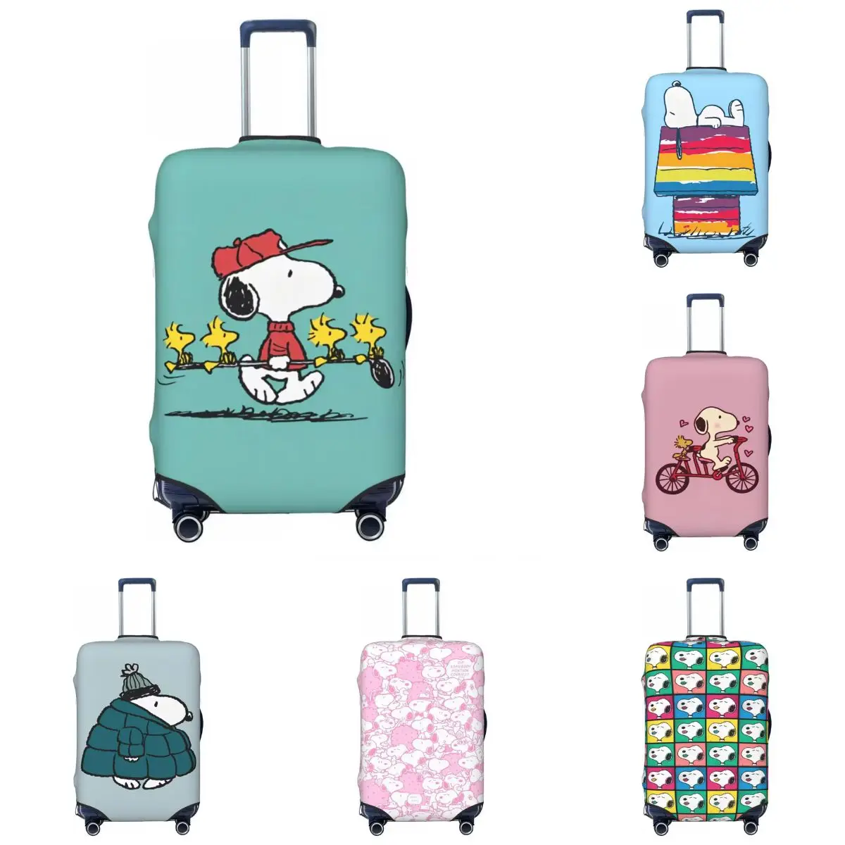 

Snoopy Friends Suitcase Cover Practical Business Protection Luggage Accesories Flight