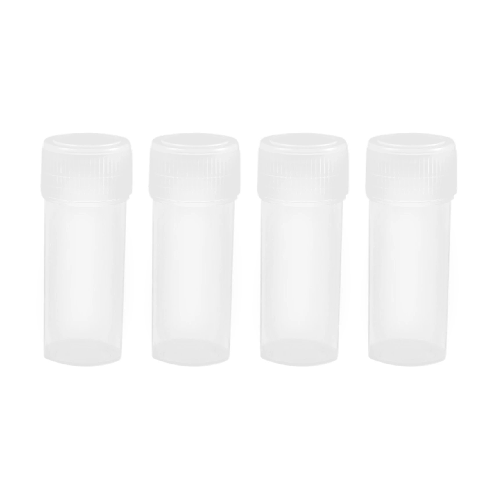 HITL 200 Pcs 5Ml Plastic Potable Mini Clear Storage Case Vial Storage Container
