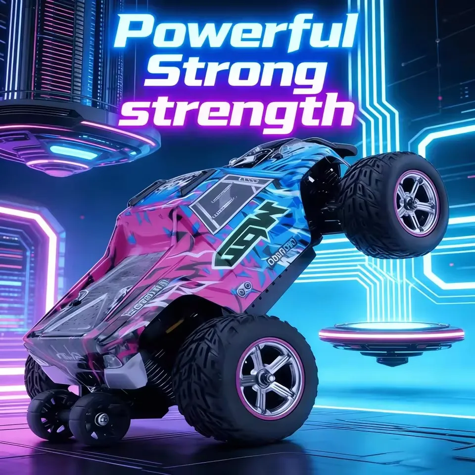 70KM/H 1:20 4WD High Speed Remote Control Car 2 Gear Speed Off Road LED Lighting Shock Absorption Racing Drift RC Car Truck Toy