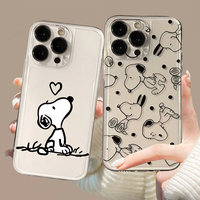Case For VIVO Y03 Y22S Y17S Y15S Y33 Y36 Y21 2021 Y21S Y33S Y28 Y19S Y76 V40 V25 V27 Pro V30E Black Line Snoopy Y2K Cute Cover