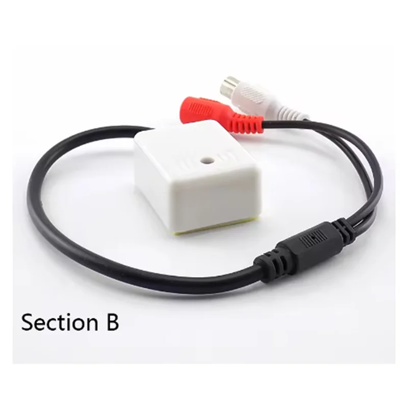 -BOFF Линейный тип микрофона Звуковая головка RCA-адаптер Аудио наблюдение Пикап Оборудование безопасности Купольный тип Коллекторный рекордер