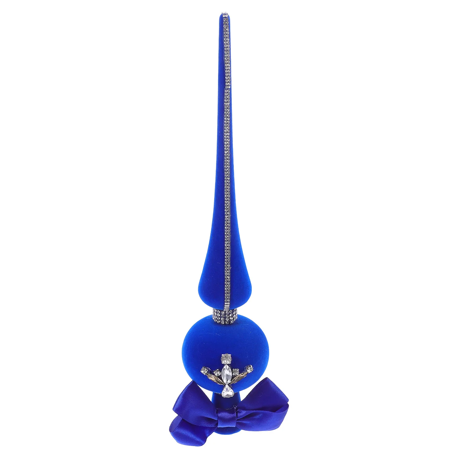 

Christmas Tree Topper Star Rhinestone Flocking Decoration Shiny Finial Ornament Xmas Holiday Event Decorations Festive