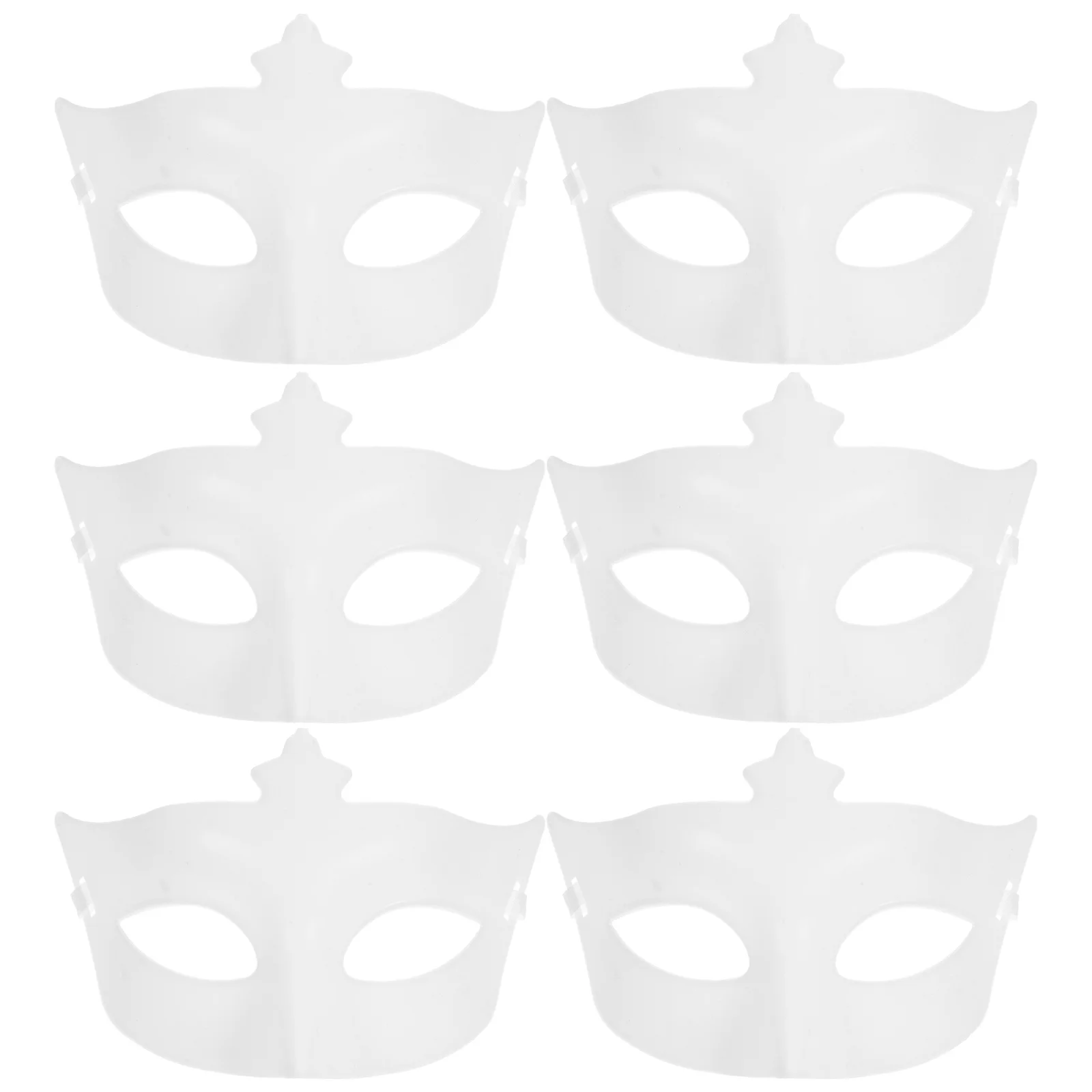 

10Pcs Blank Half Facial Mask DIY Half Face Mask for Party Masquerade Cosplay Event Portable Lightweight Non-Deformable Plastic