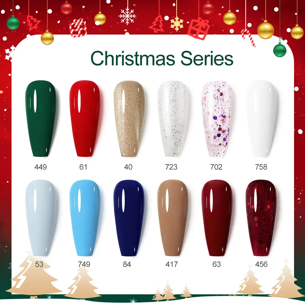 Venalisa Gel-Nagellack, Weihnachtsfarben-Set, 6/12 Stück/Set, Winter- und Herbstnägel, Gummibasis, Gelee, Rosa, natürliche Nude-Farbserie – Detail 8