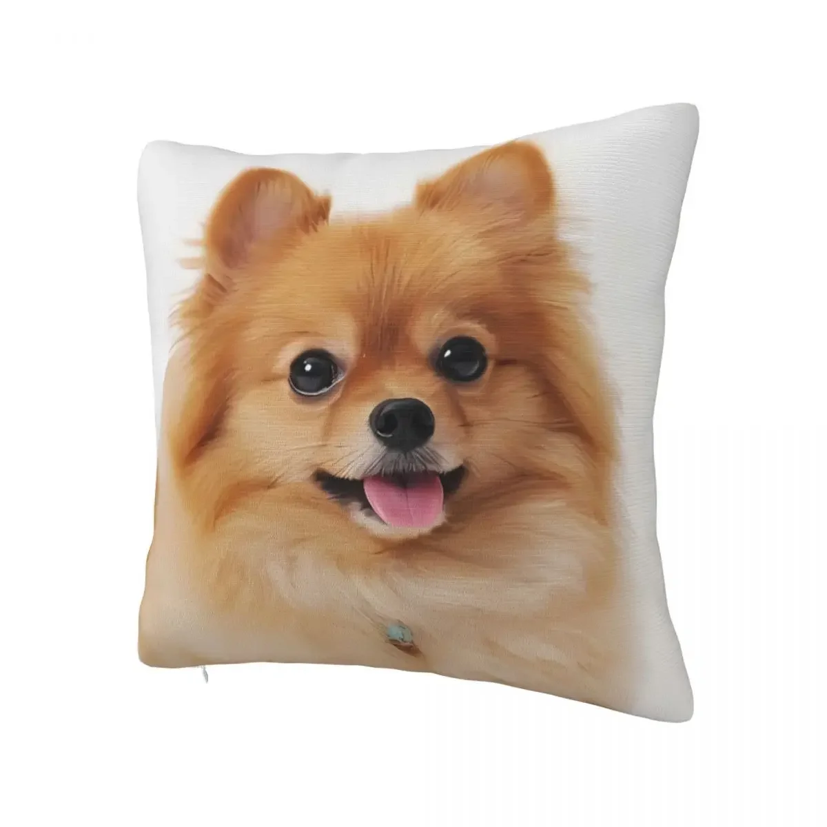 Pillow Cover Pomeranian Dog Graphic Cushion Cover Cute Pet Vintage Pillow Case For Office Car Home Decorative Pillowcases