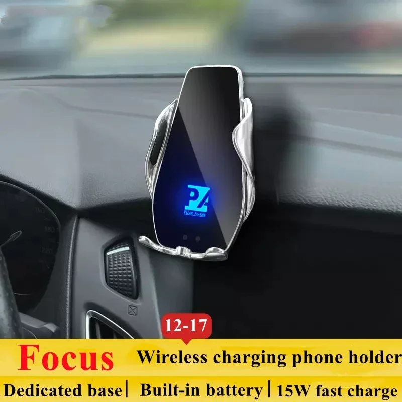 2012-2017 For Ford Focus Mobile Phone Holder Wireless Charger Car Mount Navigation Bracket GPS Support 360 Rotating