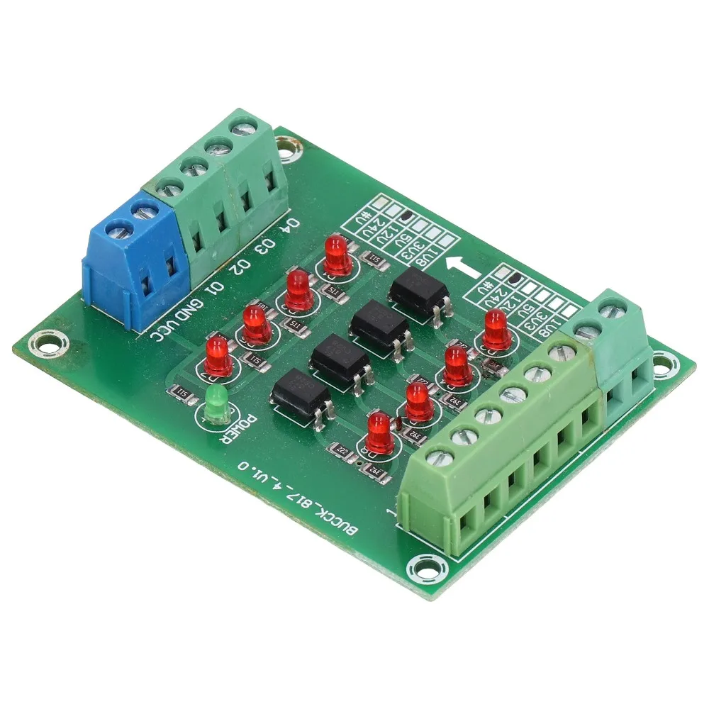 24V to 5V Optocoupler Isolation Board PNP NPN 4 Channel Voltage Level Converter Level Shifting Professional Accessorie