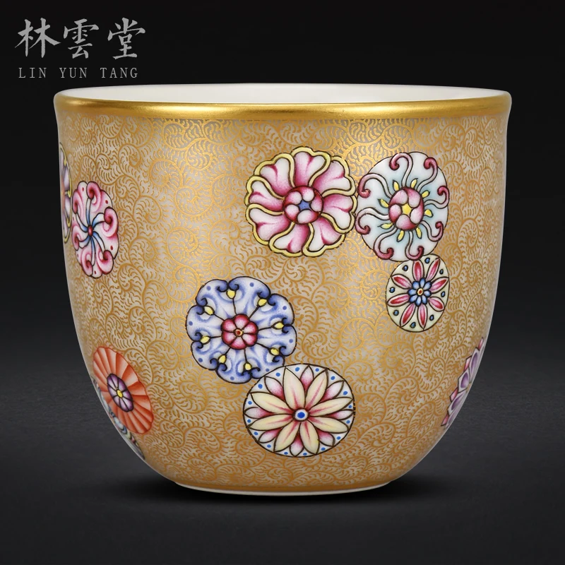 

|Hand-painted ball colored enamel master cup single cup jingdezhen ceramic LYT9143 kung fu tea cup by hand