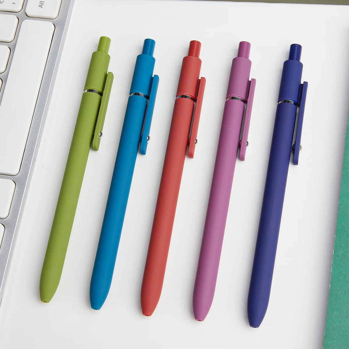 5 قطع من أقلام جل موراندي، قلم حبر أسود 0.5 مم، طرف CS غير لامع للكتابة سلسلة راقية لتدوين الملاحظات اليومية #6