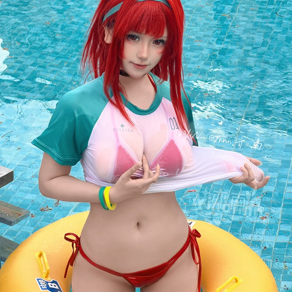 

NIKKE Rapi костюмы для косплея аниме косплей Красная Шапочка летний купальник красный комплект бикини для женщин богиня победы