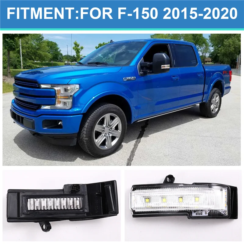 

Right FL3Z-13B374-BA For Ford F-150 2015-2020 Side Lights Reversing Mirrors Turn Signals