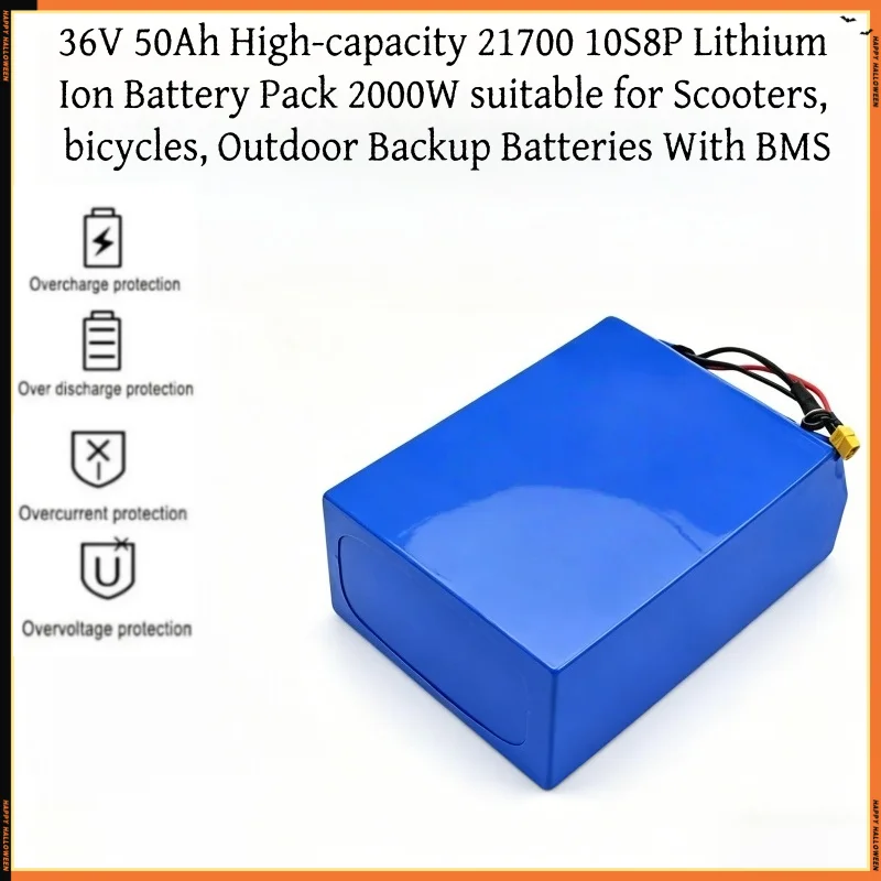 Battery Pack 10S8P Lithium Battery with Charger,Long Range for Scooter Balance Wheel, Kids Ride On Car Outdoor Backup Power