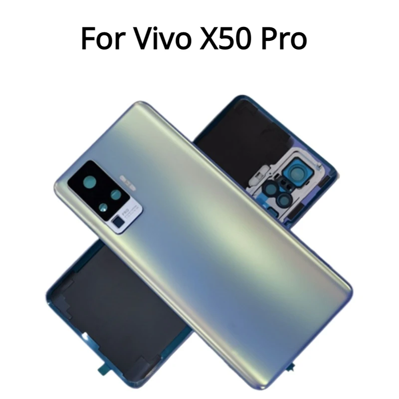 For Vivo X50 Pro Back Battery Cover Rear Housing Door Glass Case for VIVO X50 Pro 5G Battery Cover with Camera Lens Replacement