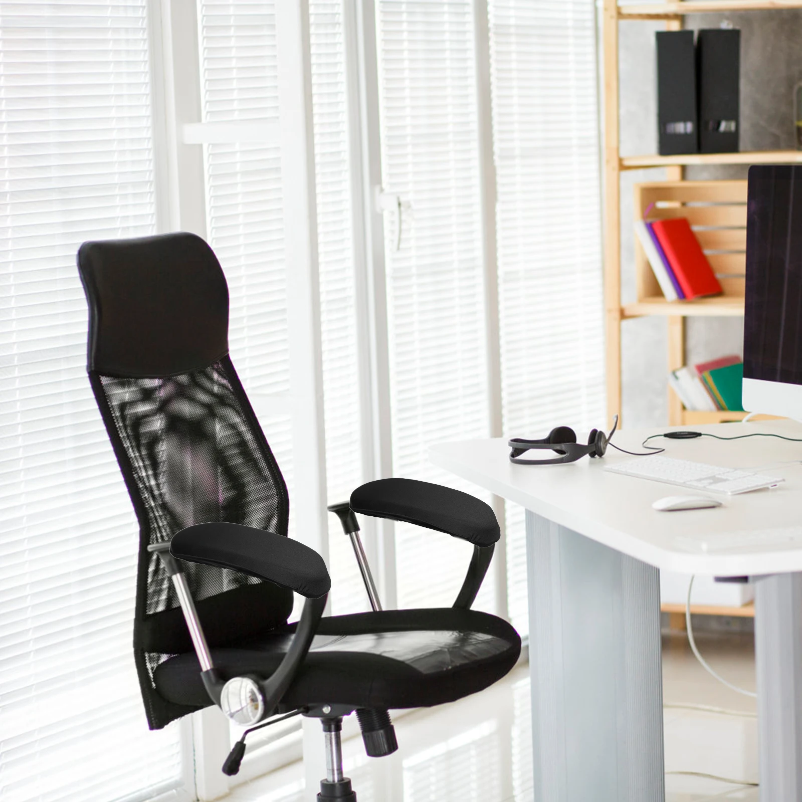 

2 Pcs Cushions Office Chair Black Reinforced Elbow Support Ergonomic Elbow Support Wrist Rest Non Slip Washable