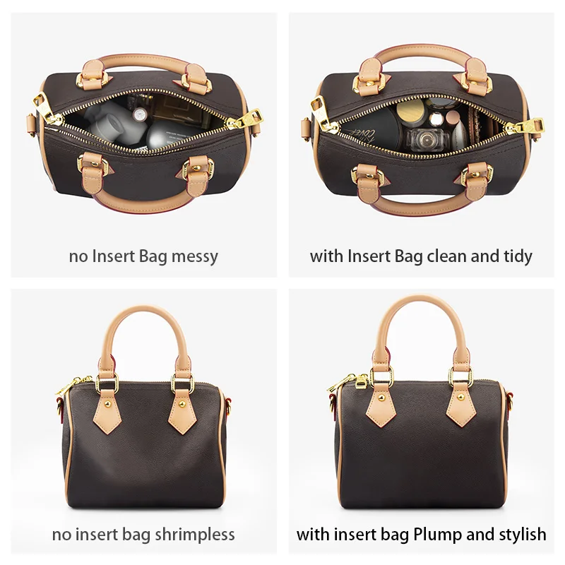 WUTA ورأى إدراج مقسم حقيبة ل LV سبيدي 20 25 30 35 حقيبة يد رفرف حقيبة داخلية ماكياج السفر محفظة تخزين حمل حقيبة الملحقات #3