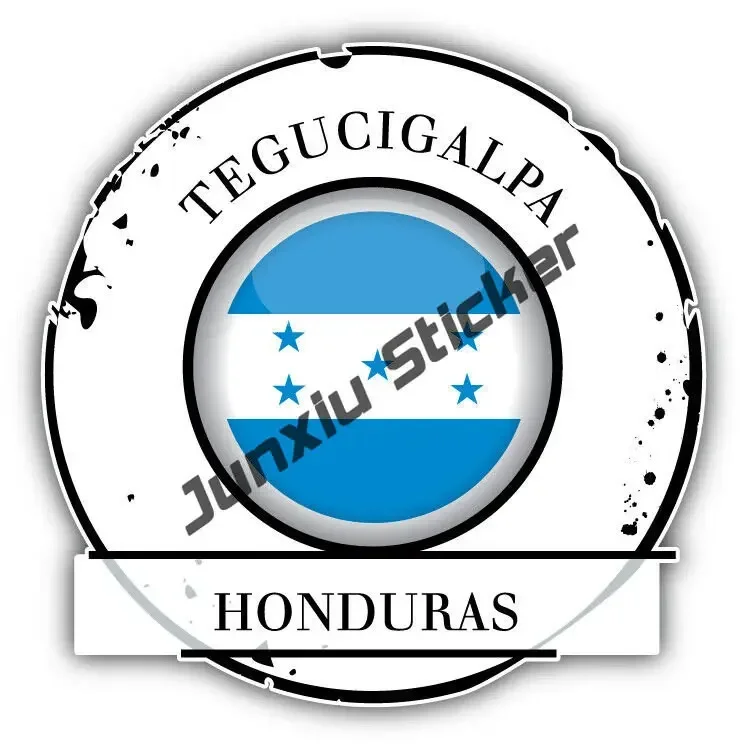 온두라스 국기 엠블럼 비닐 스티커 불꽃이있는 온두라스 해골 국가 코드 플래그가있는 타원형 HN 스티커 내구성과 고품질
