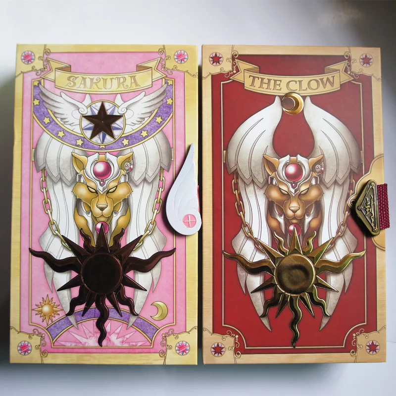 

Card Captor Sakura Card Cosplay Cardcaptor Kinomoto Tarot Book With Clow Cards Magic Book 1 Set In Box Anime Prop Toys Gifts