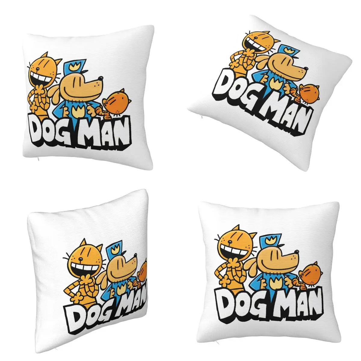 Dog Man Cat And Cute Man Square Pillowcase Cushion Cover Decorative Pillow Case Throw Pillow Cover for Home Bedroom Car