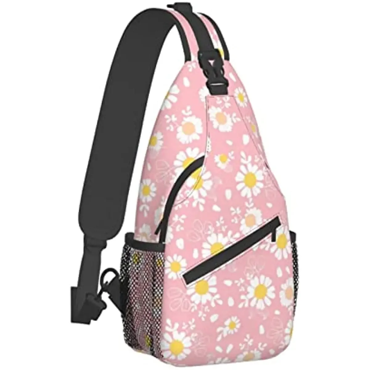 Daisy Crossbody Sling Backpack Sling Bag Travel Hiking Chest Bag Daypack for Men Women Adult Polyester Casual One Size