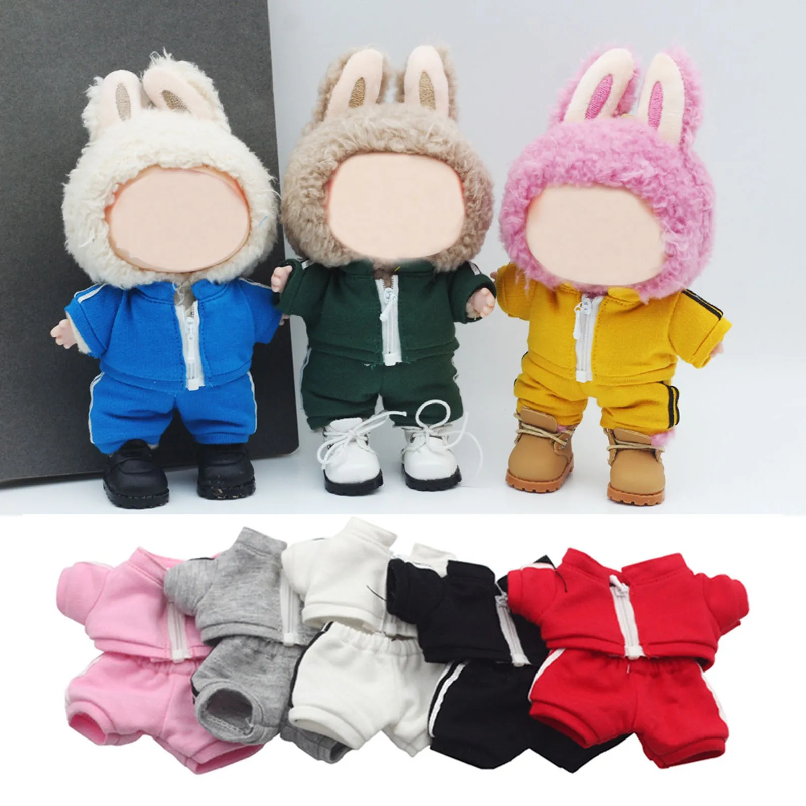 

For 15cm Labubu For Outfit Doll Clothes Fashion Sports Clothes Doll Clothes Color Match Dolls Accessories