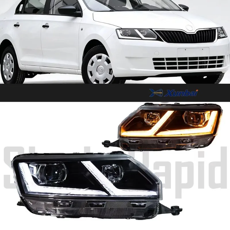 Auto Front LED Headlamp Headlight Assembly Rapid 2013 2017 Style Len Sequential Signal Replacement Combination Lamp