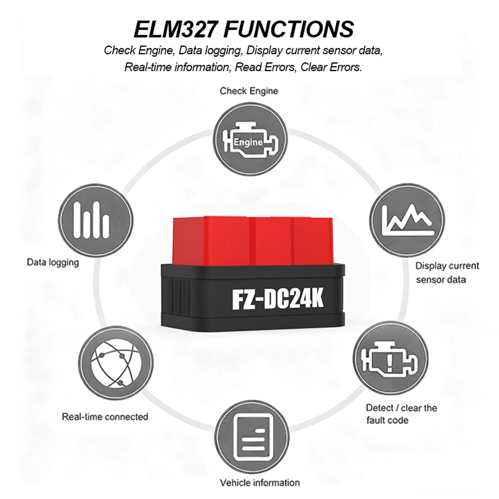 Read Clear The Fault Codes Smart AM2 Code Reader OBD2 Car Fault Diagnostic Tool Bluetooth Auto OBD II Scanner Multifunctional