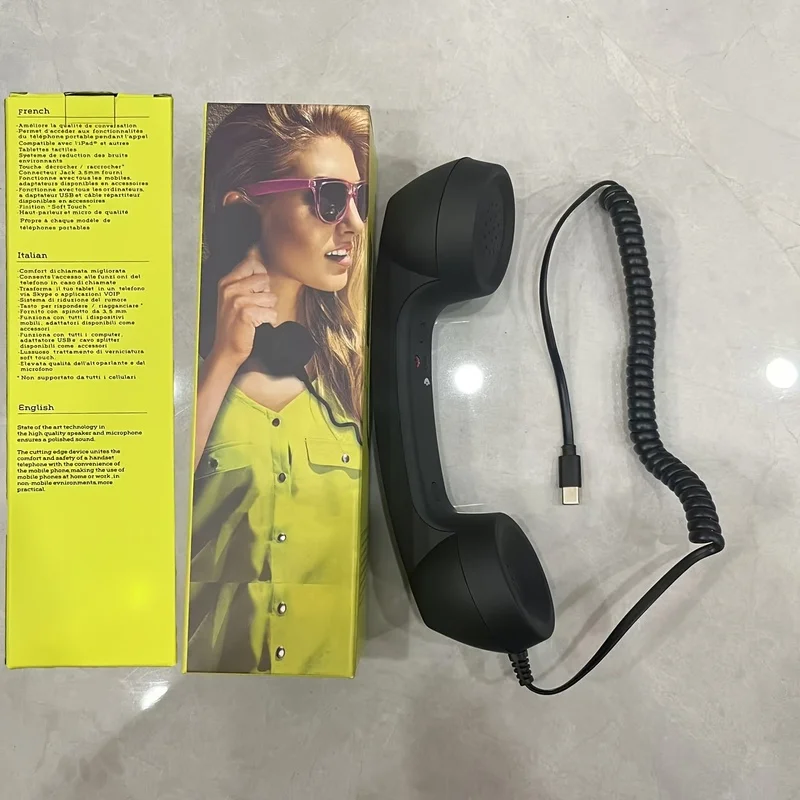 New Type‑C Wired Retro Headphones With Microphone & Volume Control