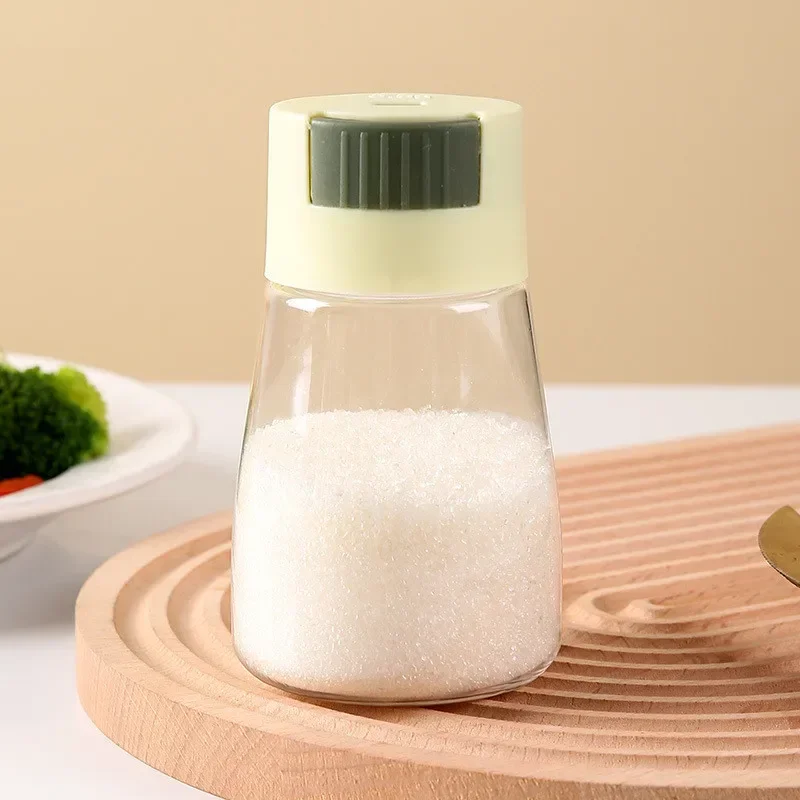 0.5g Metering Salt Shaker Push Type Dispenser Tank Sugar Bottle Spice Pepper BBQ Seasoning
