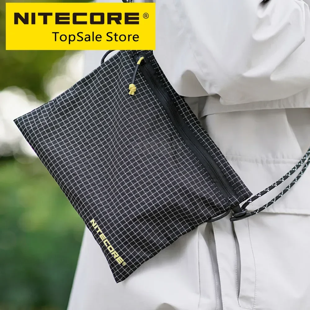 2025 NITECORE NPP01 Outdoor Shoulder Bag 1L Premium and Durable Water Resistant Weight Polyethylene Fiber Black Color