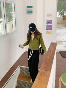 Faionable een Hoodie Women's Sweatirt Outerwear Winter Casual Loose Fit Long Sve Zipper  Color Slimming Effect