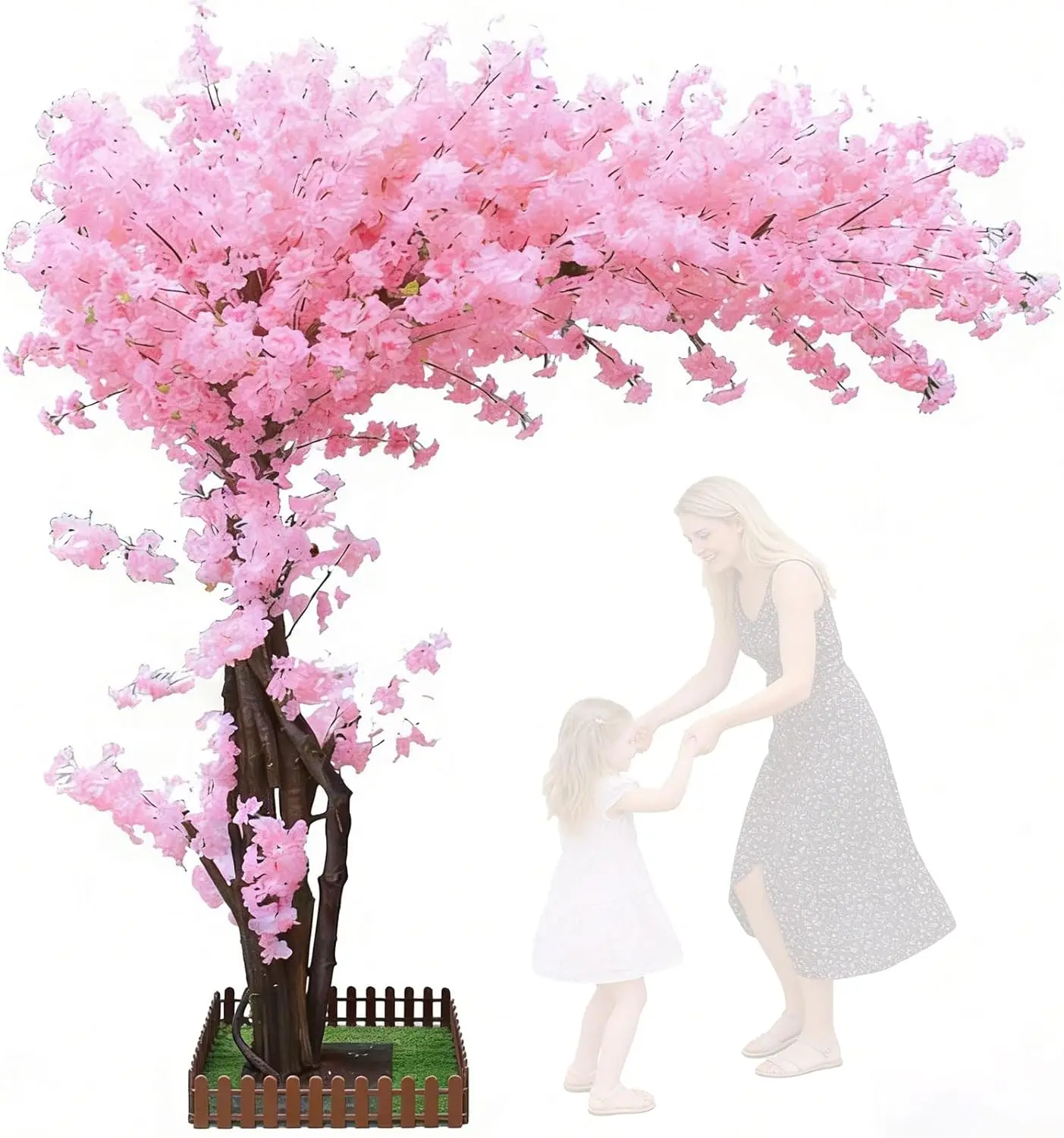 

Искусственные растения для декора: Розовая новогодняя елка/Искусственное дерево сакуры ручной работы для офиса, дома, свадьбы