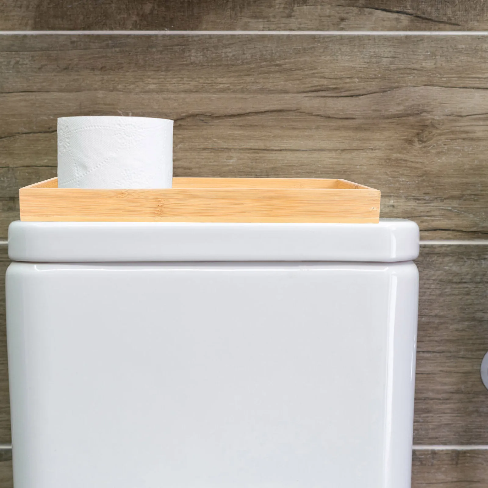 

Bamboo Wood Tray Bathroom Storage Plate Smooth Edges Vanity Countertop Organizer Japanese Style Toilet Tray
