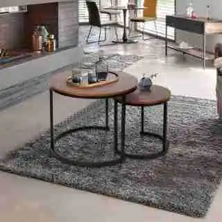 Round coffee table child mother round coffee table wrought iron coffee table household telescopic