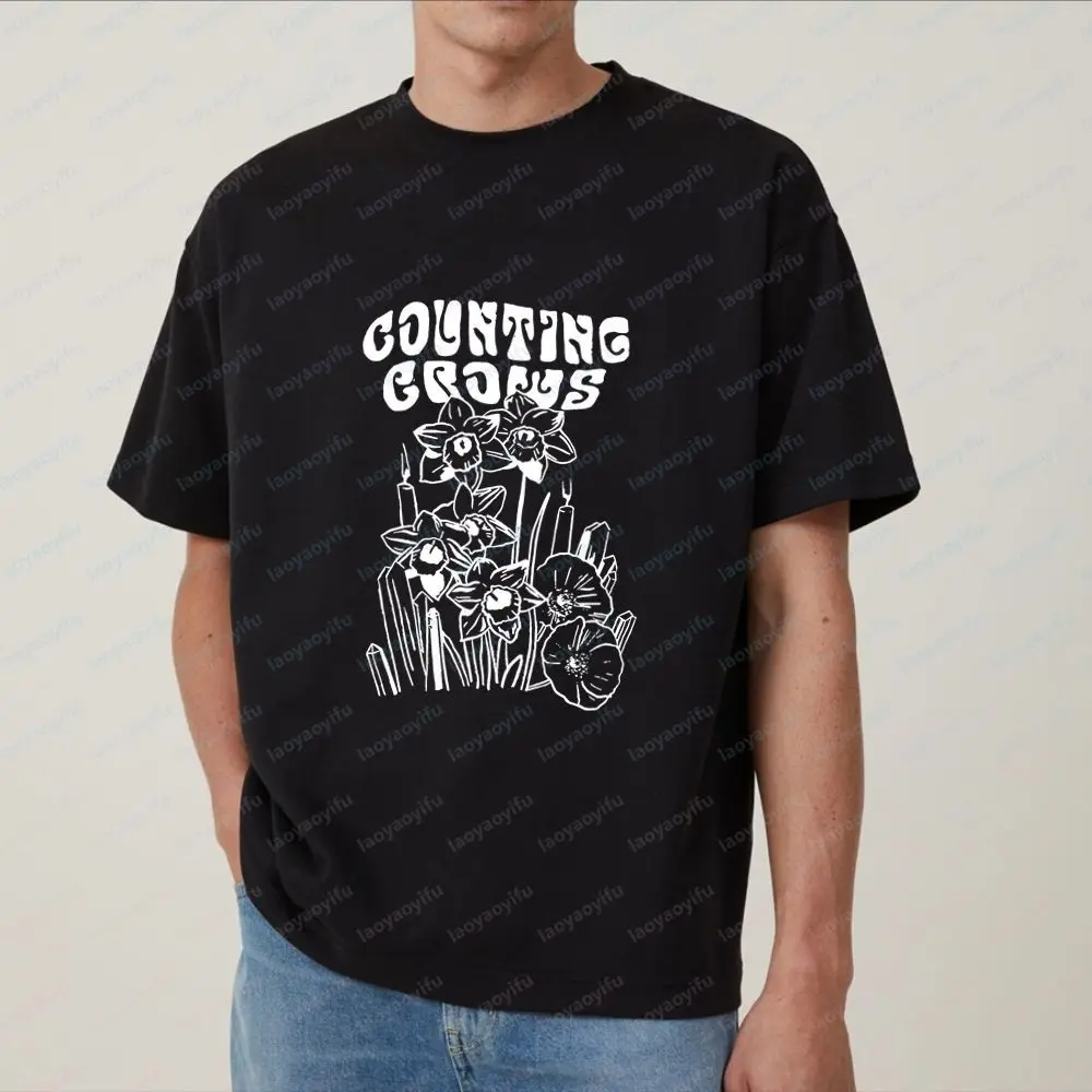 Counting Crows - Summer Trend Harajuku Short-Sleeved Men's and Women's Universal Shirt Pattern Large T-Shirt