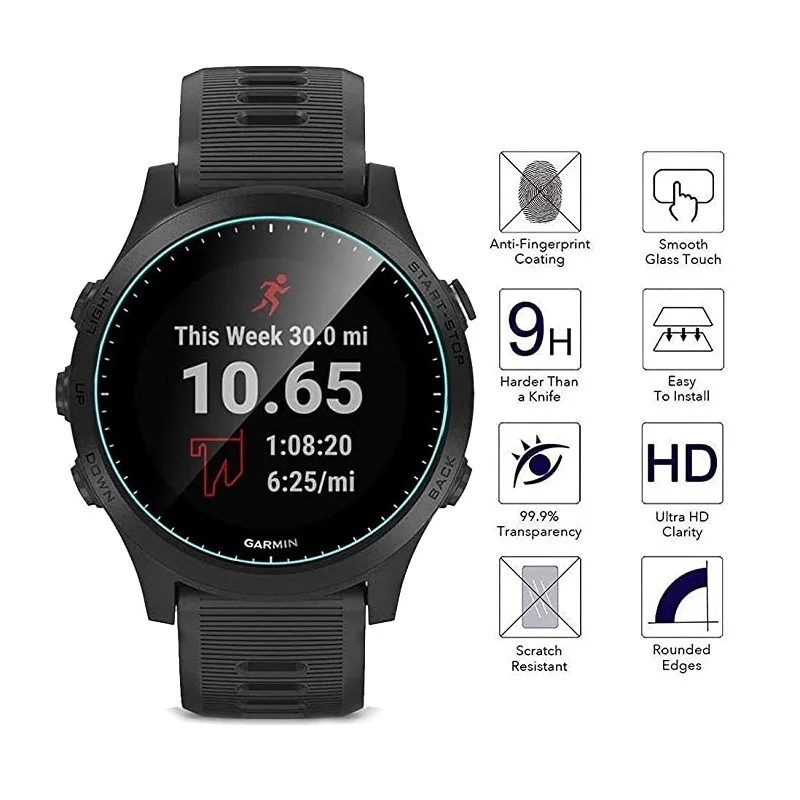 5PCS Smart Watch Screen Protector for Garmin Fenix 6 Fenix 6S Solar 6X Pro Sapphire Tempered Glass Protective Film