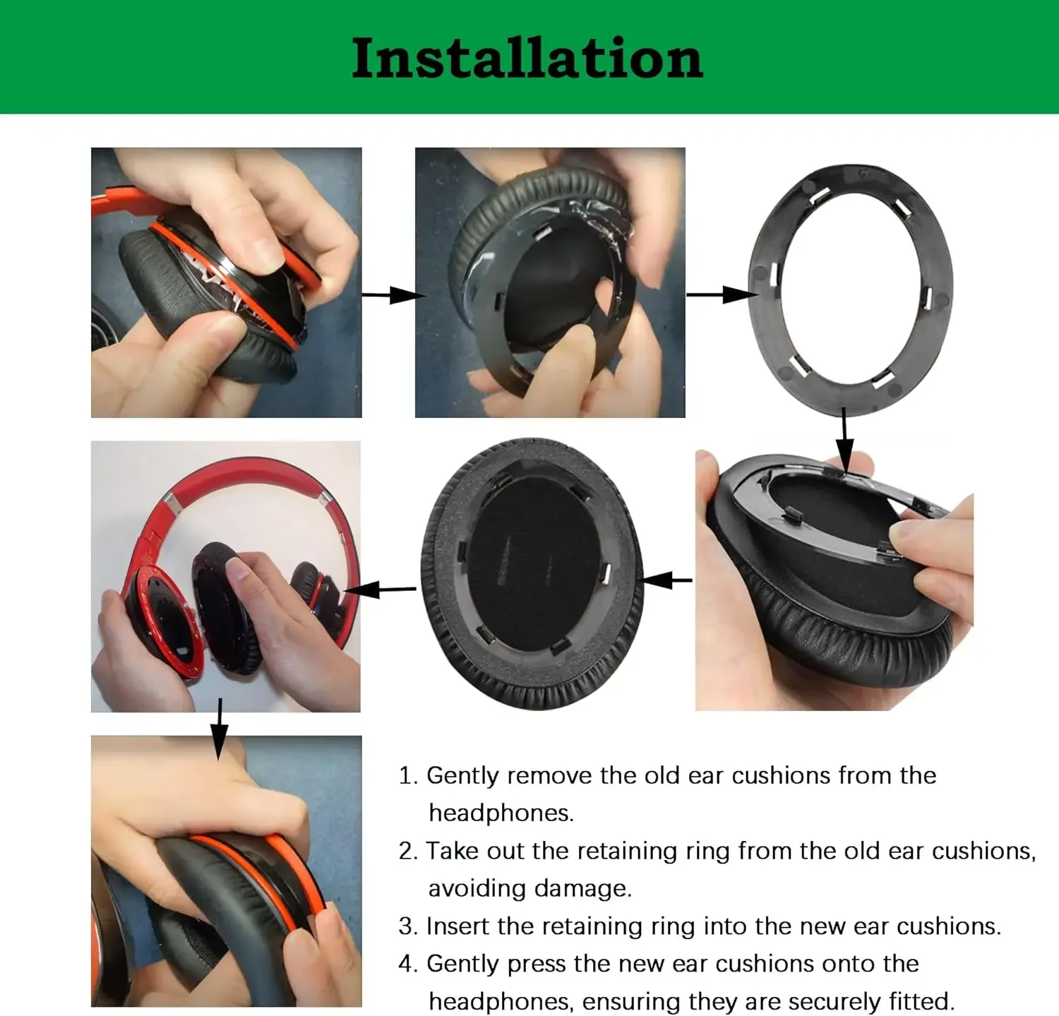 DIY for YH-L700A Cushions for Yamaha YH L700A Headphones Memory Foam Earmuff Ear Pads for YHL700A & Headphone Case