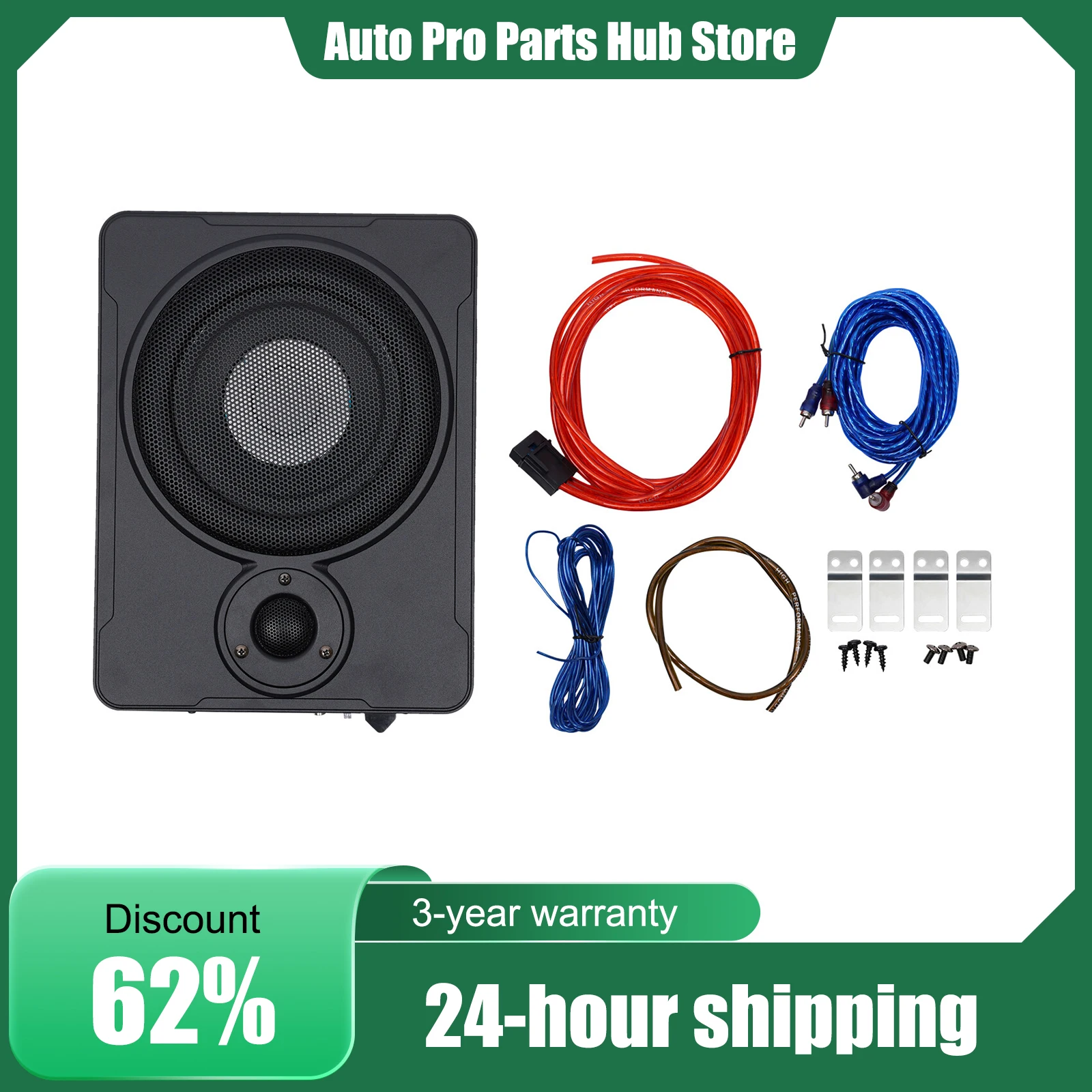 

Car Under-Seat Subwoofer, Slim 8 inch 600W Powered Bass Speaker Amplifier System, Adjustable Frequency for Truck SUV, HiFi Audio