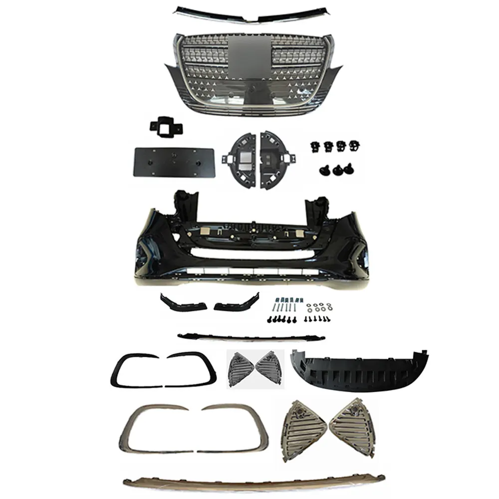 for High Quality Front Body Kits+Car Bumper Grille for Mercedes Benz VITO V250 V260 V300 2016-2025 UPGRADES V300 Style