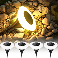 1/4PCS Solar Outdoor Lights 14LED Waterproof Lawn Lamp,360° Floor Lighting for Garden Yard Driveway Patio Camping Summer Decor