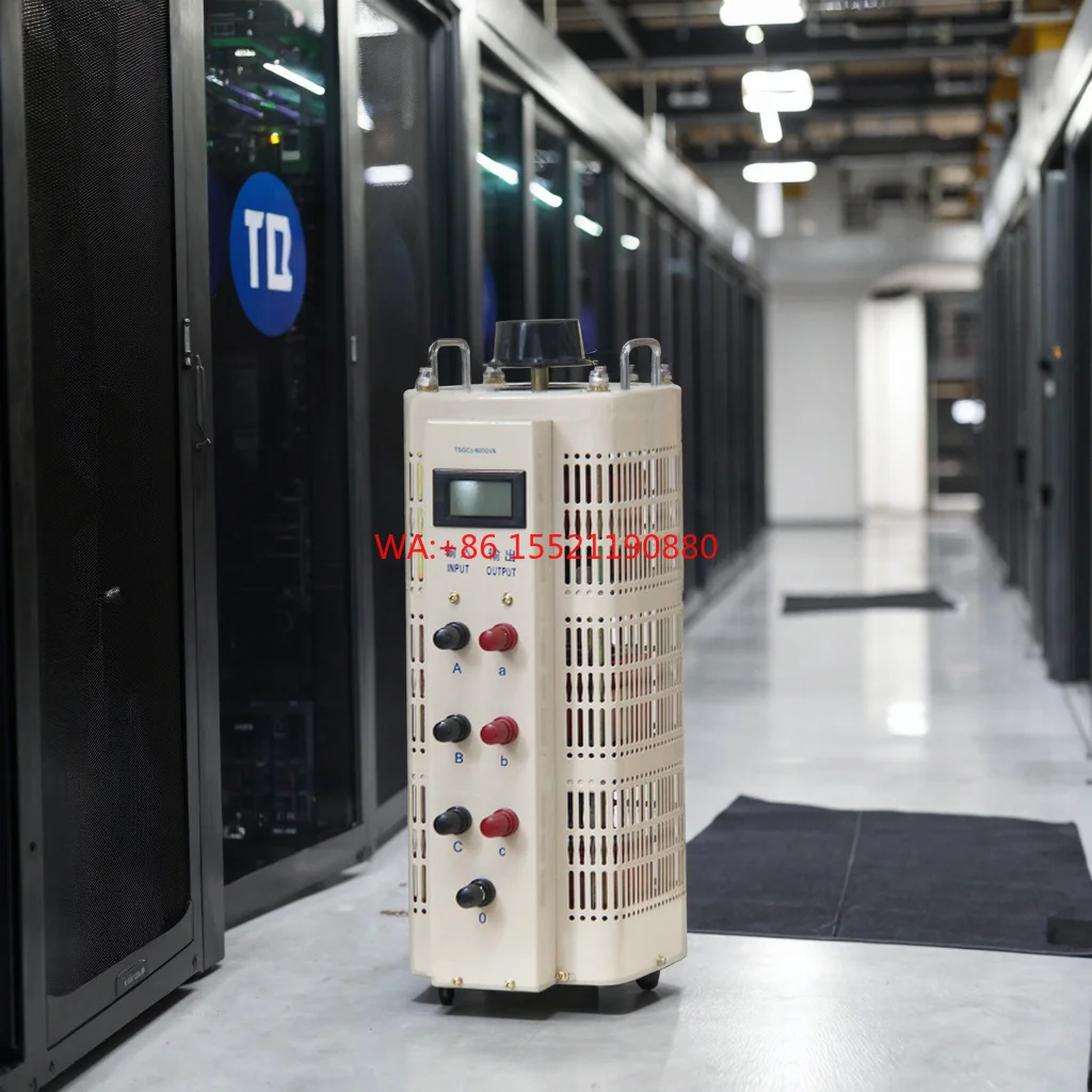 Voltage RegulatorEquipped with Analog Pointer Voltmeter MSKJ 9KVA TSGC2 Three Phase Variable Transformer 0-430V Manual Contact