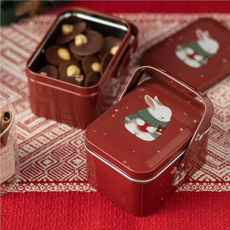 

Baking Cookies Candy Snowflake Sesame Bar Paaging Box Small Gift Box Kitchen Home Use 0 Inch Iron Box Pastry